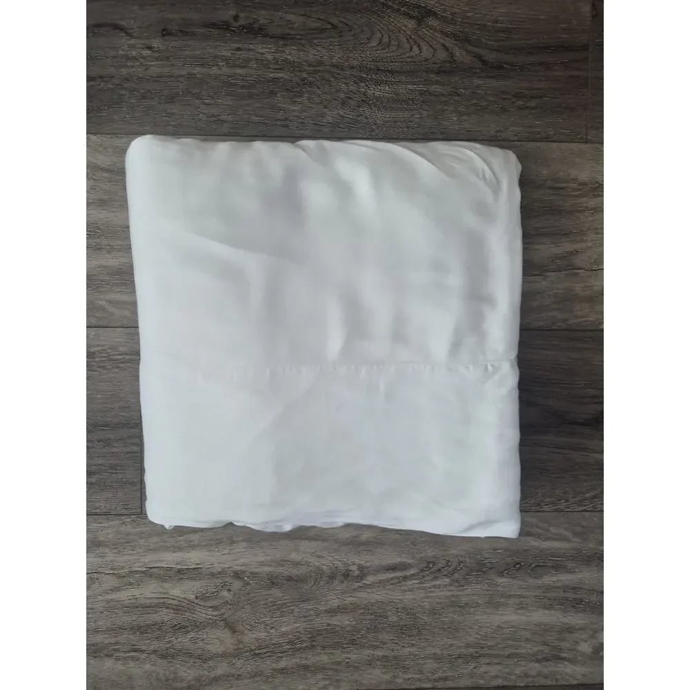 Cozy Earth Viscose Bamboo Sheet Set White King Flat Fitted